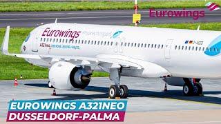 TRIP REPORT / BRAND NEW A321neo to Mallorca! / Dusseldorf to Palma  / Eurowings Airbus A321neo