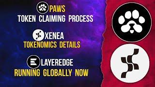 PAWS Token Claim Process | XENEA Tokenomics Details | LAYEREDGE Running #layeredge #paws #xenea