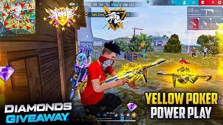  YELLOW POKER  POWER PLAY  DIAMONDS GIVEAWAY  BEST GRANDMASTER MATCH FREE FIRE | HTG HEAVEN