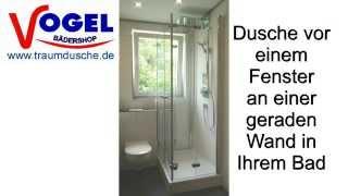 Dusche vor Fenster für kleine Bäder