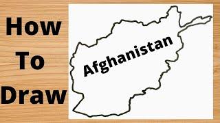 Drawing outline of Afghanistan map