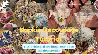 Decoupage with Napkins on Shells Tips and Tricks Tutorial