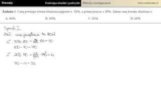 Procenty - podwójne obniżki ceny - metody rozwiązywania