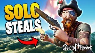 SOLO STEALS & Funny Moments in Sea of Thieves (Gameplay & Highlights)