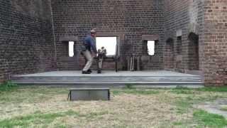 Canon firing at Fort Jackson