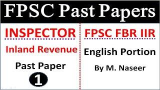 FPSC Past Papers Solved English MCQs|| FPSC Inspector Inland Revenue Past Paper|| FPSC English MCQs