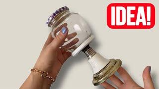 You Should See What I Made With A Glass Jar And A Burst Light Bulb!