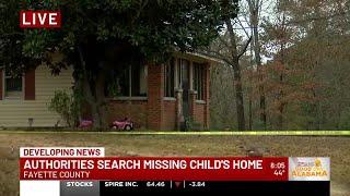 Authorities search missing child’s home in Fayette Co.