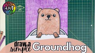 Simple Groundhog Guided Drawing