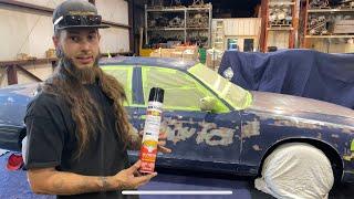 How to spray paint a car quick and easy #rustoleum #turbo #crownvictoria