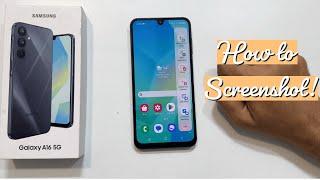 Samsung Galaxy A16 5G: How to take screenshot - 3 Ways Plus Long Screenshot