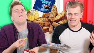 BRITISH TWINS TRY ITALIAN CANDY | NikiNSammy