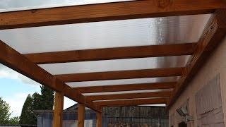 DIY Selbstgebautes Hausvordach aus Holz / Self-built house canopy wood