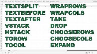 14 NEW FORMULAS IN EXCEL