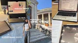 UNI VLOG ⭒˚️ 3rd year engineering, day in my life, productive studying