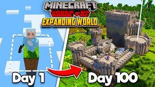 I Survived 100 Days in an EXPANDING WORLD in Minecraft