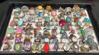 Sterling Silver Ring Collection! Jewelry Show And Tell… Vintage, Gemstones, And More!