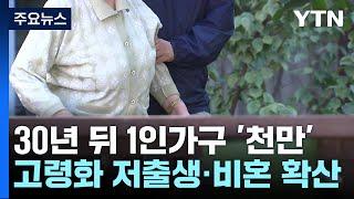 30년 뒤 1인 가구 41% 천만 육박·고령 가구가 절반 / YTN