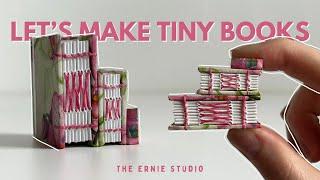 Making mini books  bookbinding with gentle music, tiny books