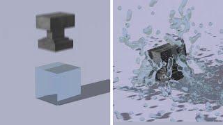 Minecraft Anvil vs Blocks with Realistic Physics