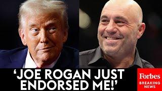 BREAKING NEWS: Trump Reacts To Endorsement From Joe Rogan