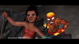 Moana | Moana and Teka Shot Progression | Nicolas Prothais | @3DAnimationInternships