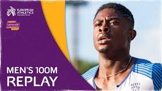 Men’s 100m Final Replay - European U23 Championships Tallinn 2021