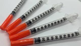 Insulin Syringe, Diabetic Syringe, Insulin Syringe with Needle