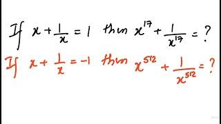 Algebra | x + 1/x tricks  | Important questions with tricky solution for rrb / ntpc/ssc cgl