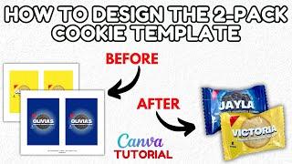 How to Design a Custom 2-Pack Cookie Template in Canva | Canva Party Favor Tutorial