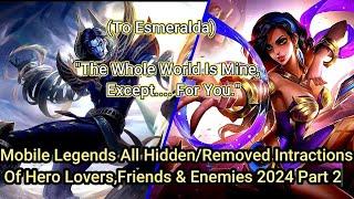 ML All Lovers, Friends, Teammates Interactions & Voicelines 2025 Part 1 (Reupload)#mledits #mlbb