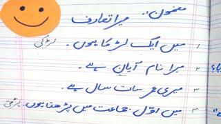 Urdu class 1 essay. Meri zaat