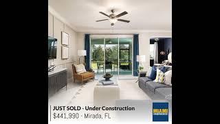 Just Sold Under Construction Single Family Home for $441,990  2 beds,  2  baths in  San Antonio, FL.