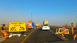 Road works between Leeudoringstad and Bothaville