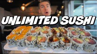 ALL YOU CAN EAT SUSHI VS COMPETITIVE EATER | DESTROYING HUNDREDS OF SUSHI | Man Vs Food