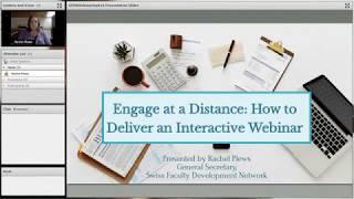 Engage at a Distance - Tips for Interactive Online Learning