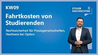 Fahrtkosten, Geschäftsführungsleistungen, Nachweisanforderungen | Steuernachrichten Update 09/24