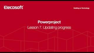 Powerproject Tutorial Lesson 7 - Updating progress