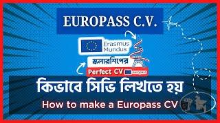 How to Write a Europass CV for Erasmus Mundus Scholarship | Step-by-Step Guide