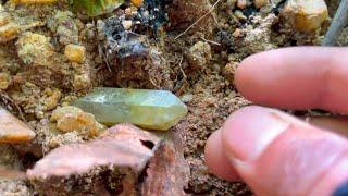 Finding Natural Smoky Quartz, Quartz Crystal, Amethyst Gemstones At The Mountain