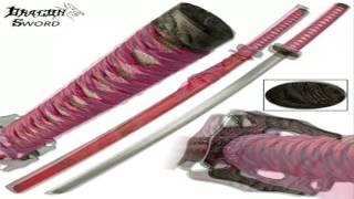 Samurai Sword Red Dragon Katana - 6 Colors