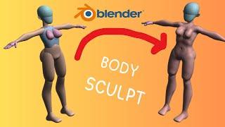 Body Sculpt - Blender Character Sculpt tutorial | Blender Beginner tutorial | Sculpting | Part 02|