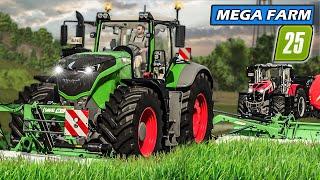 LS25 XXL: Der erste GRÜNSCHNITT & Umbau des HOFES| Mega Farm #14 | Farming Simulator 25