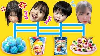 あみだくじあたりのみんな大好き韓国お菓子のパスタグミを食べられるのは誰だ！？