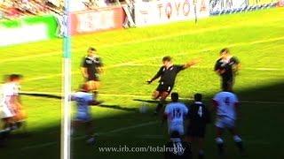 Zinzan Brooke's iconic drop goal from Rugby World Cup 1995 for the All Blacks