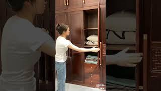 New Chinese style five-door wardrobe furniture decoration Wardrobe solidwoodwardrobe