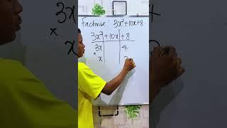 factorising quadratic expression like a pro.  #STEM #stemeducation #quadraticequations #quadratic