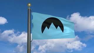 Glacier Republic Flag (moving clouds)