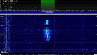 7475 kHz mysterious pulsing transmission