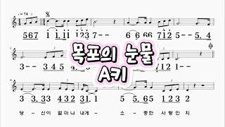 목포의눈물 이난영 A키(F#m) 하모니카 악보 영상